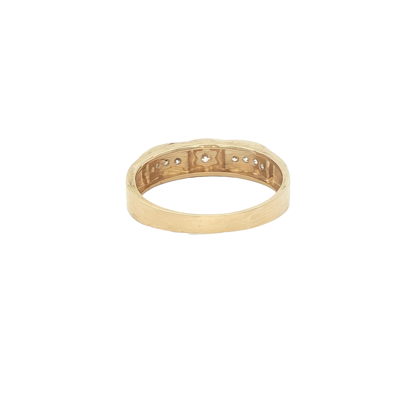 14 KARAT RING SIZE 7.5 WEIGHT: 2.6G : 4.5MM CZ STA