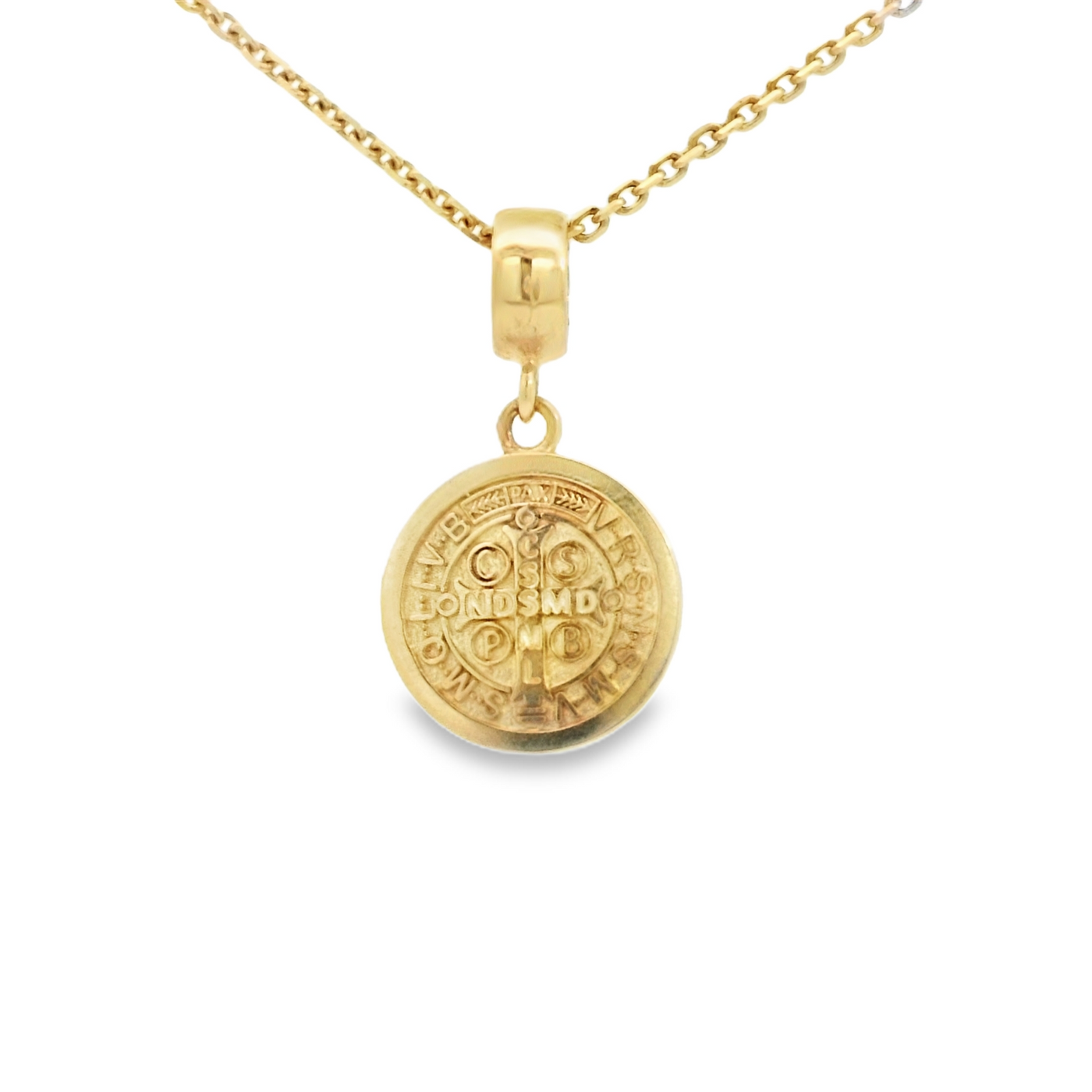 14K PENDANT  1.7G SAINT BENEDITO SMALL ROUND