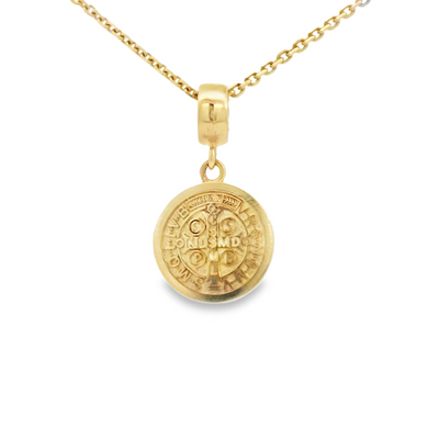 14K PENDANT  1.7G SAINT BENEDITO SMALL ROUND