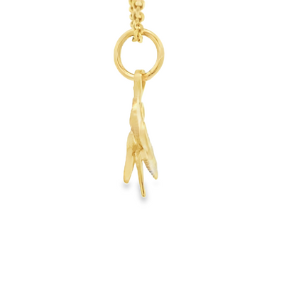 PENDANT 14KP Scissors Comb
