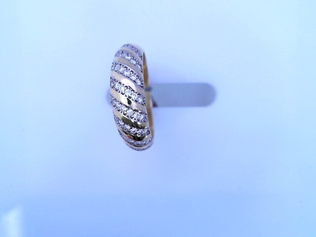 RING 14KR 3.4G #10.5 CZ STRIPE - Y