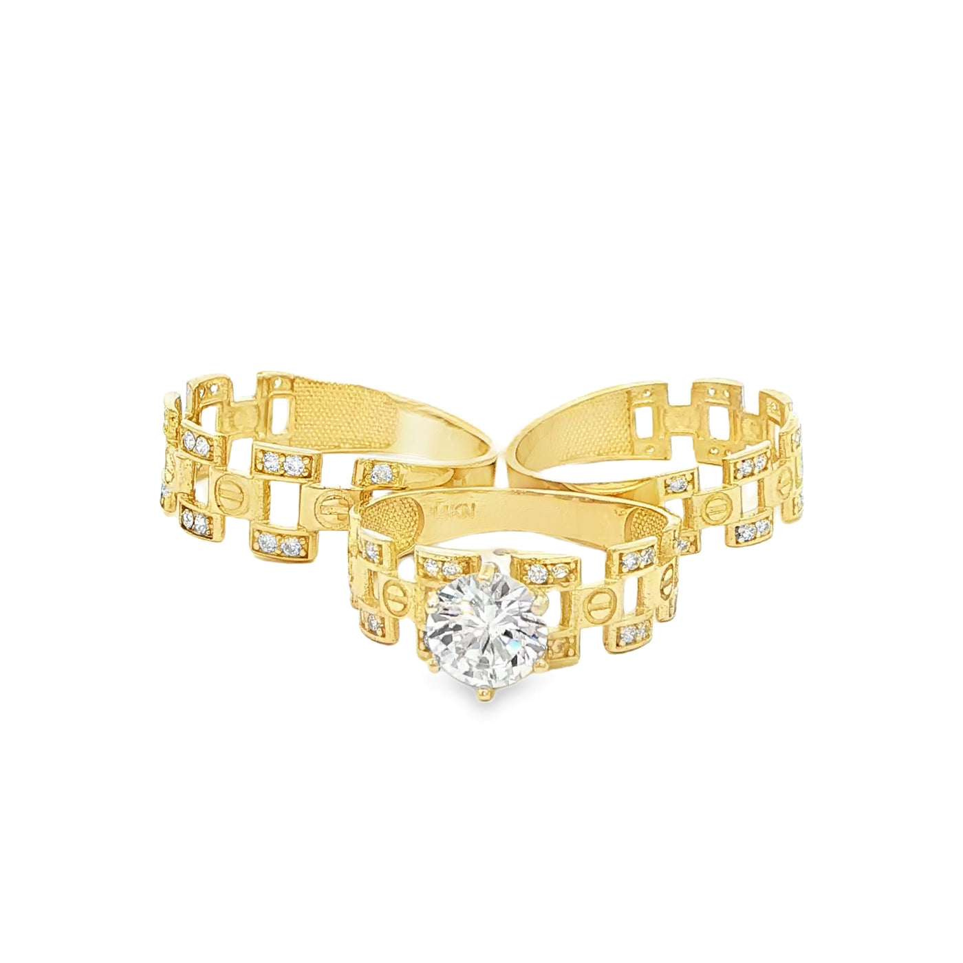 14 KARAT RING SIZE 7.25 WEIGHT: 2.6G : 5.9MM CZ SO