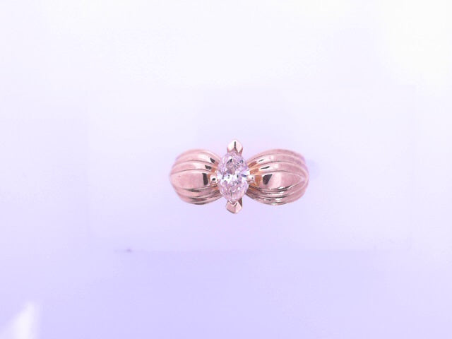 Ring14K Solitare Engagement Natural Marquise Diamo
