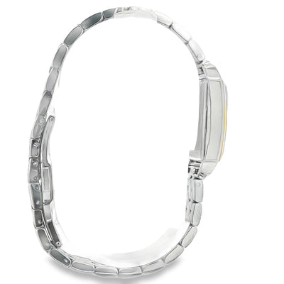 BULOVA TWO TONE DEPLOYMENT SQUARE WHITE FACE