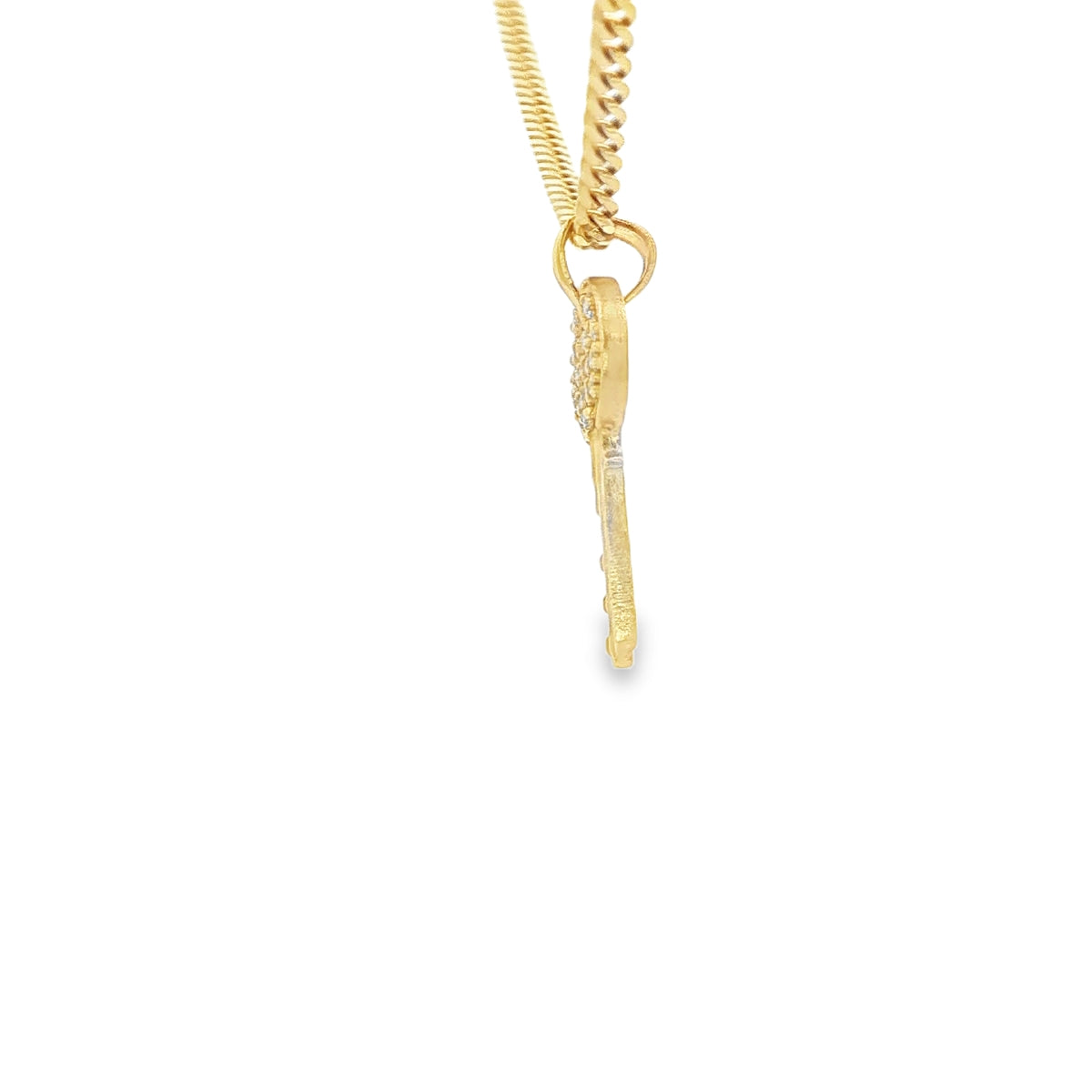 PENDANT 14K KEY CZ KEY SMALL