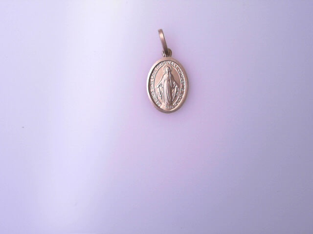 14K PENDANT  1.7G SAINT MILAGROSA VIRGEN MARI OVAL