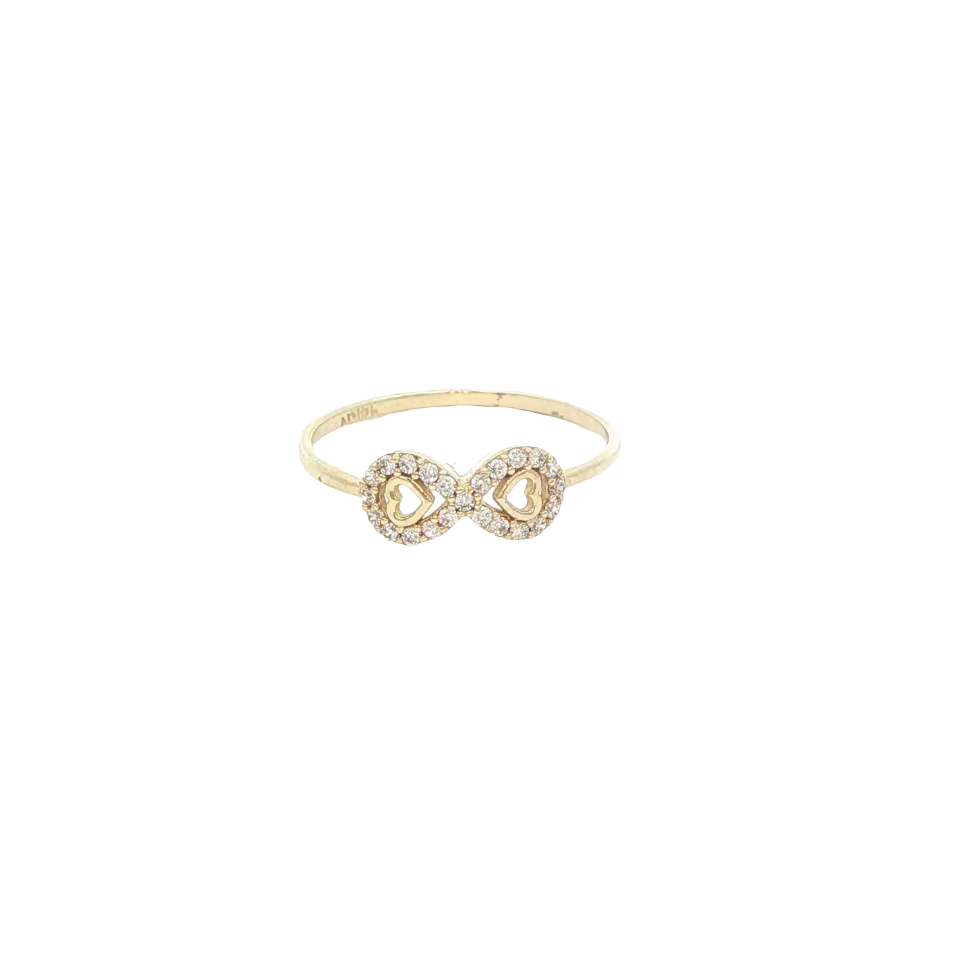 14 KARAT RING SIZE 6.75 WEIGHT: 1.1G : CZ INFINITI