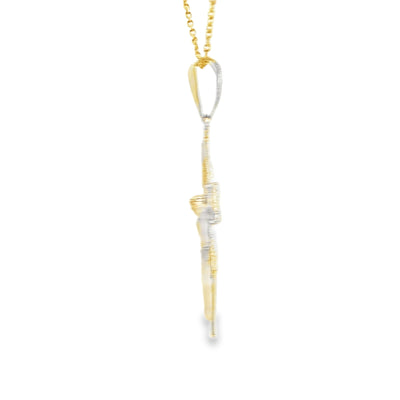 14 KARAT CHARM CRUCIFIX CROSS NUGGET BACKGROUND