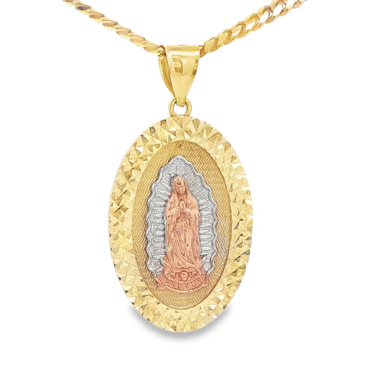 PENDANT 14KP 5.3G GUADALUPE DC 3TONE