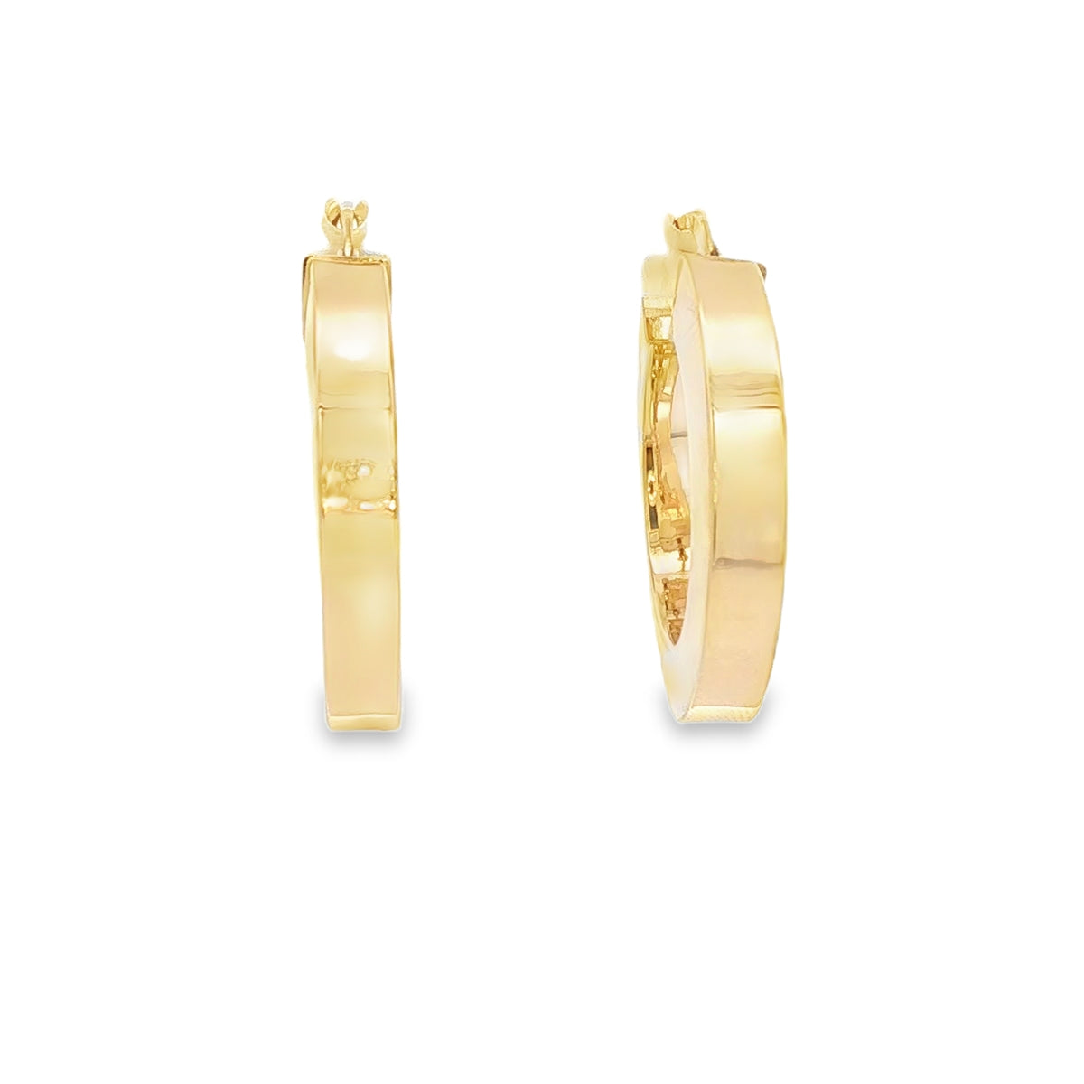 14 KARAT MEDIUM HOOP EARRINGS 23MM CHUBBY ROUND