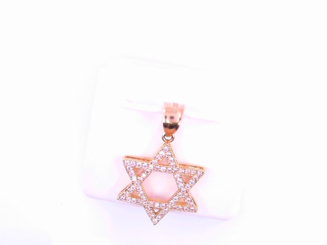 PENDANT 14K 2.2G STAR CZ STAR OF DAVID