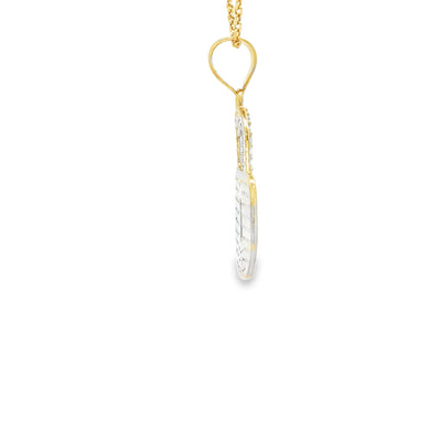 PENDANT 14K LOCK CZ LOCK WITH KEY HOLE