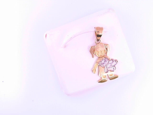 PENDANT 14KP Girl Y 1.4g Bear W