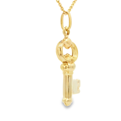 PENDANT 14KP KEY PUFF KEY