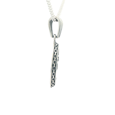 STERLING SILVER CHARM ANCHOR SIDE CHAIN BORDER