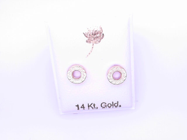 14 KARAT STUD EARRINGS WEIGHT: 0.8G : 5MM CZ CLEAR