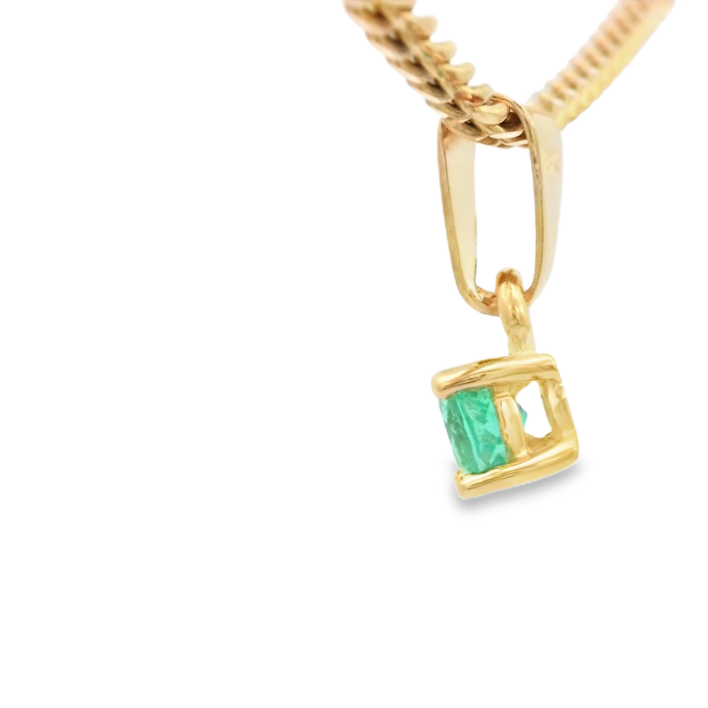 18 Karat Pendant Natural Emerald