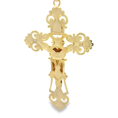 14K Filagree Jesus Cross Pendant