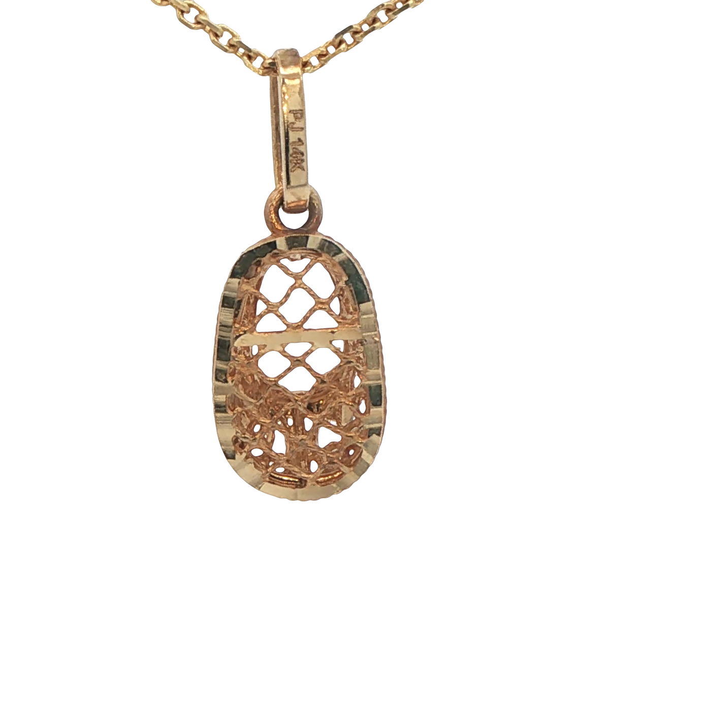 PENDANT 14KP Shoe Mesh Bow