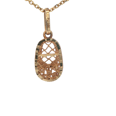 PENDANT 14KP Shoe Mesh Bow