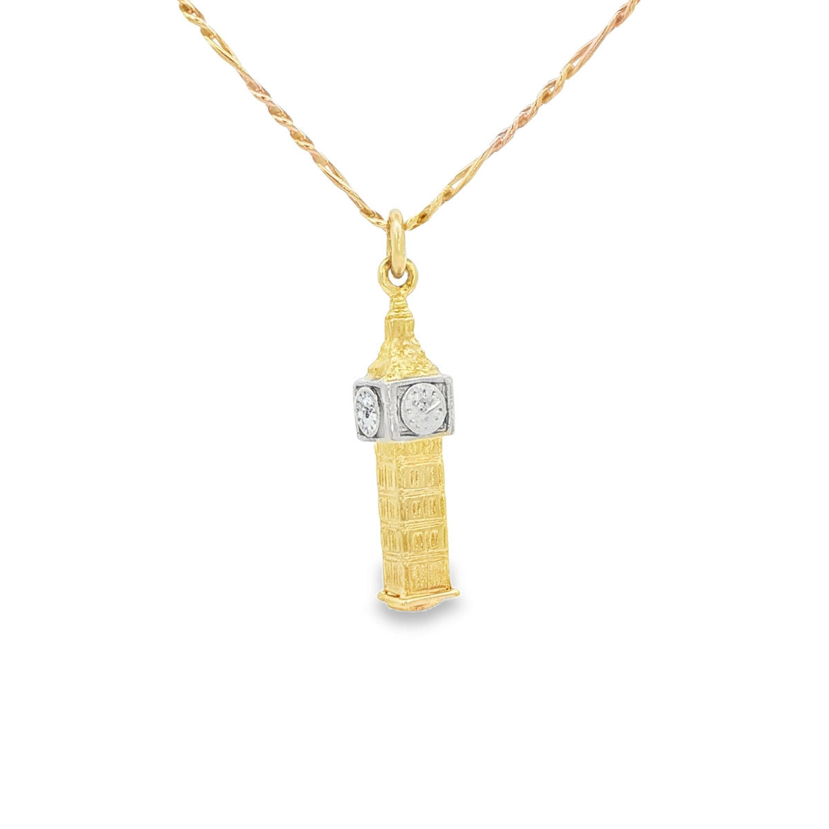 PENDANT 14KP PEN LONDON 2TONE