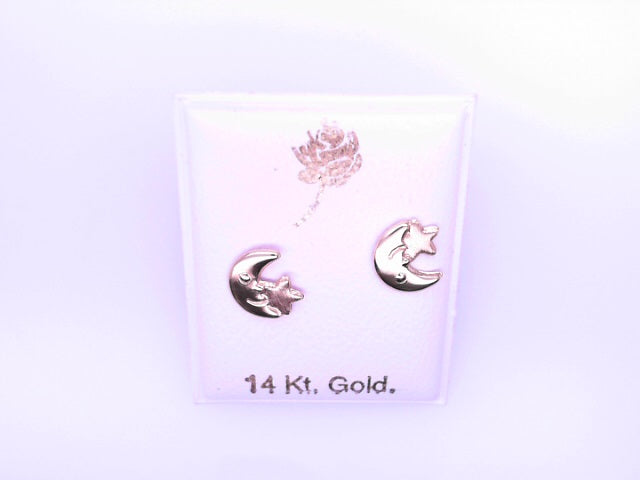 14 KARAT STUD EARRINGS WEIGHT: 0.8G : 5MM CZ CLEAR