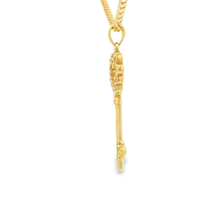 14KP KEY CZ KEY HEART