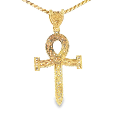 14K PENDENT 5.8G ANCH CZ ANCK CROSS NAIL STYLE