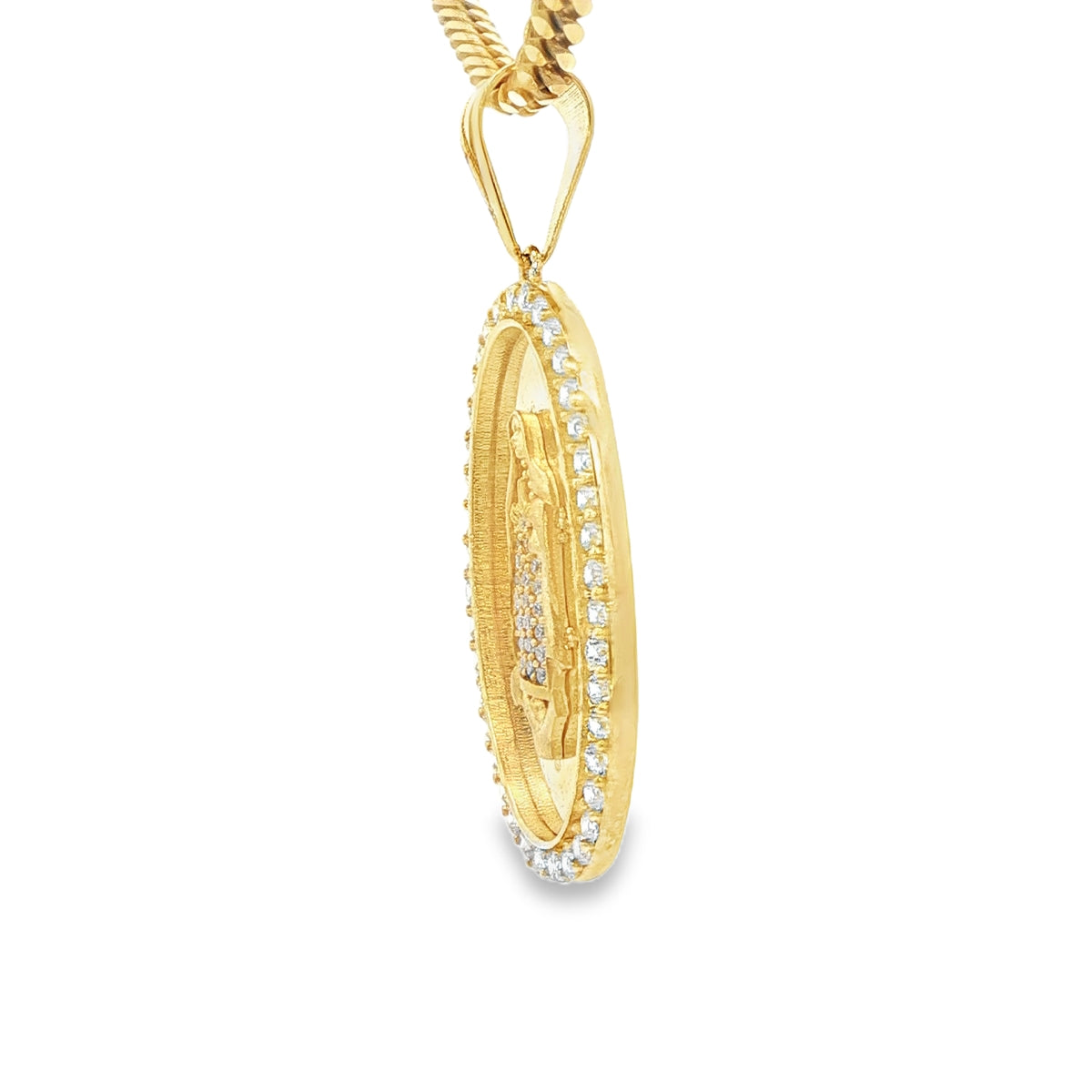 PENDANT 14KP Guadalupe 5.5g Cz Medal
