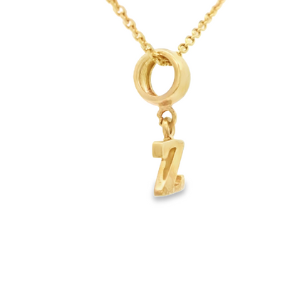 PENDANT 14K Z Letter BailRing