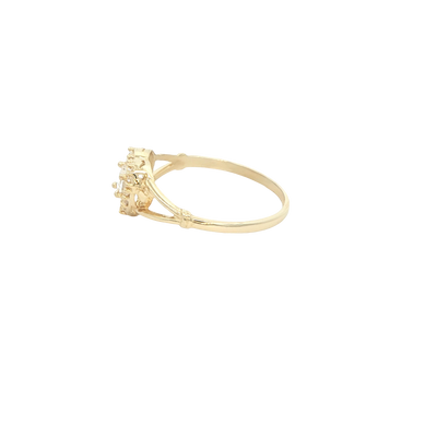 14 KARAT RING SIZE 8 WEIGHT: 1.8G : CZ HEAR FRIEND