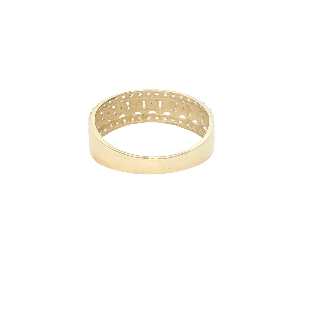 14 KARAT RING SIZE 7.5 WEIGHT: 2.0G : 5.8MM CZ CHA