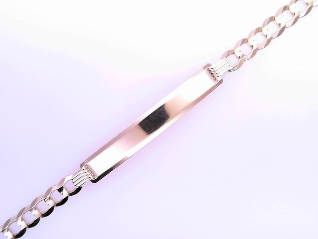 14 KARAT CUBAN ITALIAN CURB BRACELET LENGTH 7 WEIG