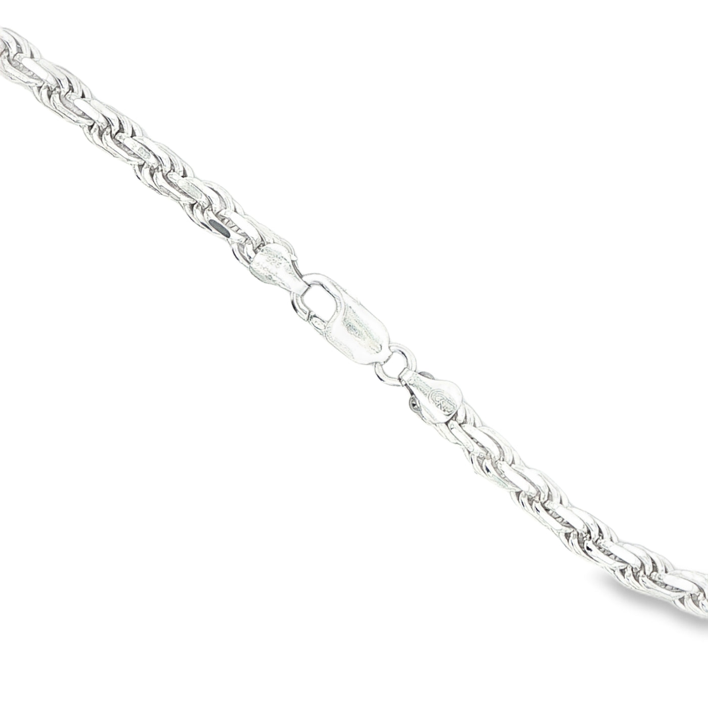 STERLING SILVER ROPE CHAIN LENGTH: 24 5MM