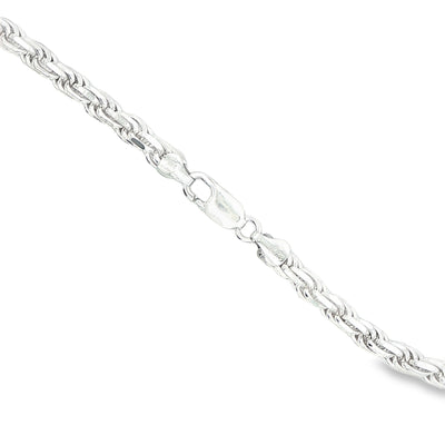 STERLING SILVER ROPE CHAIN LENGTH: 24 5MM