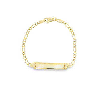 14 KARAT FIGARO BRACELET LENGTH 6 WEIGHT: 3.3G : 2