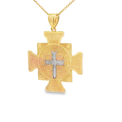 14KP 5.5G SAINT SAINT BENEDICT CROSS MEDAL