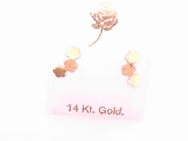 14 KARAT STUD EARRINGS WEIGHT: 0.8G : 5MM CZ CLEAR