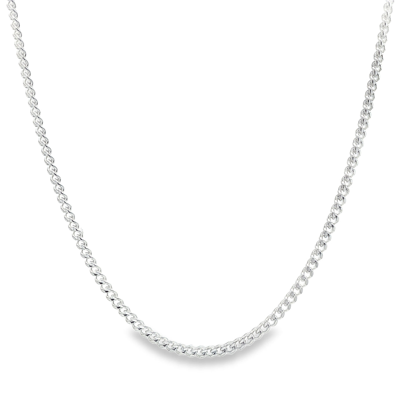 STERLING SILVER CUBAN MIAMI CHAIN LENGTH: 22 1.9MM