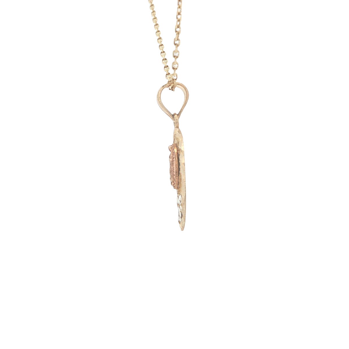 PENDANT 14K Guadalupe 15 oval DC