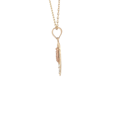 PENDANT 14K Guadalupe 15 oval DC