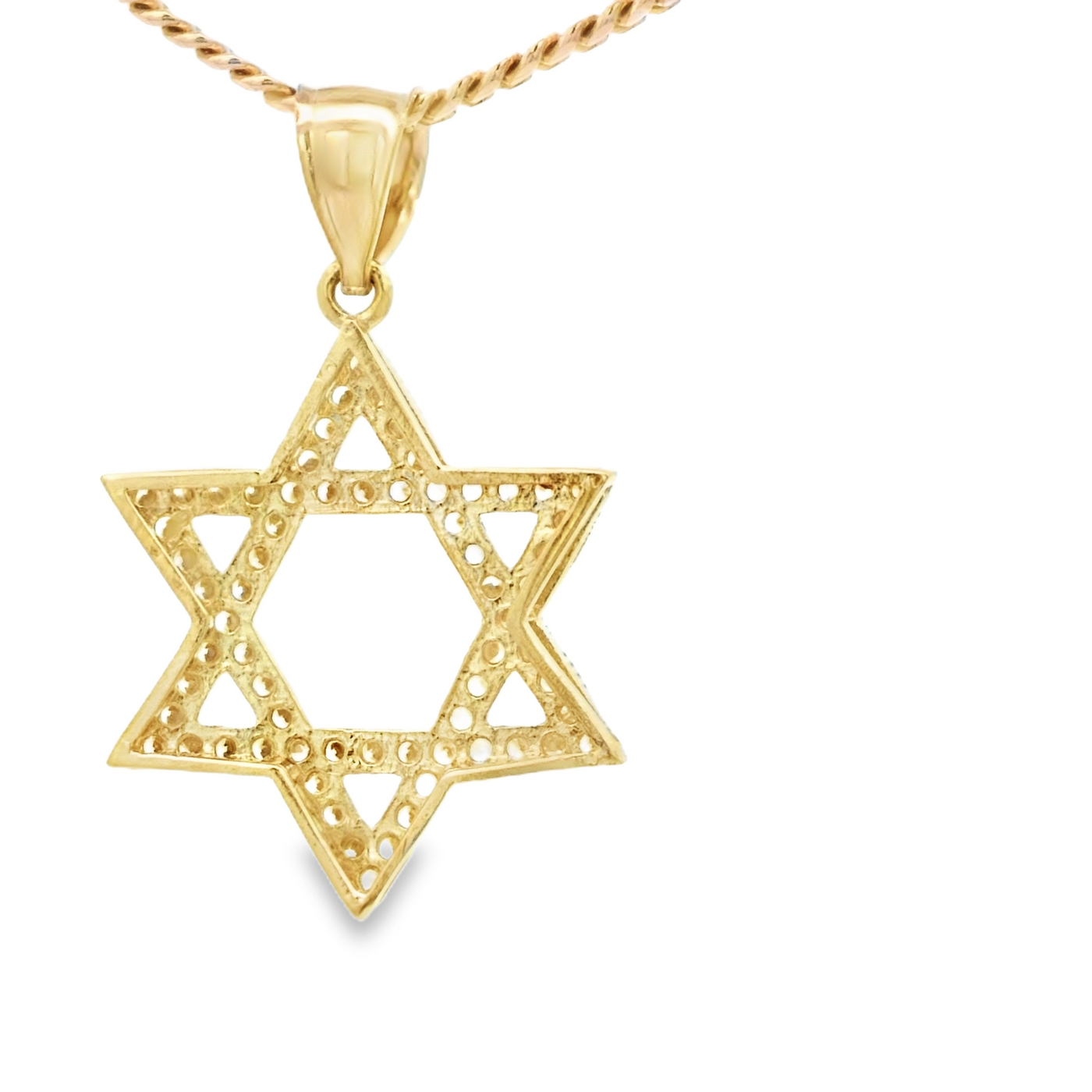 PENDANT 14K 2.2G STAR CZ STAR OF DAVID