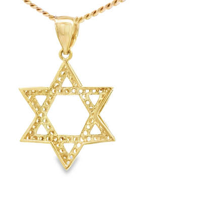 PENDANT 14K 2.2G STAR CZ STAR OF DAVID