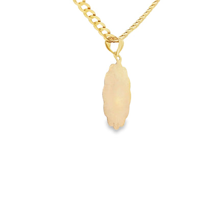 PENDANT 14K GUADALUPE DC  3TONE ROUND GUADLUP