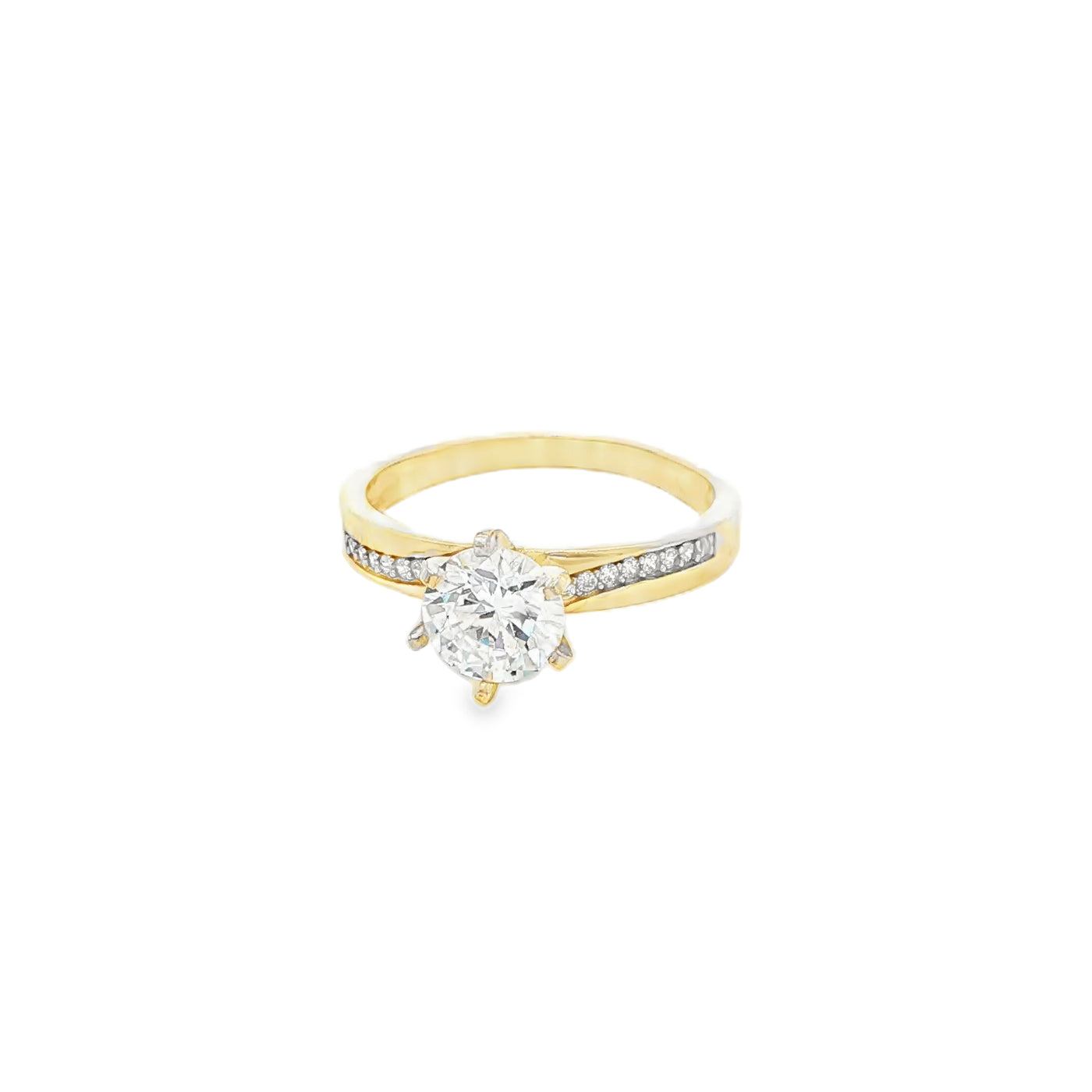 14 KARAT RING SIZE 6.75 WEIGHT: 2.4G : 2.8MM CZ SO