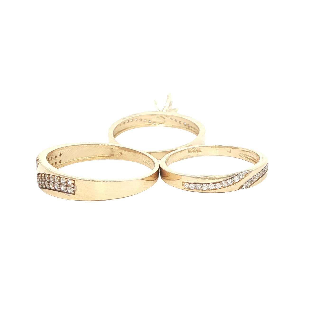 14 KARAT RING SIZE 6.75 WEIGHT: 2.0G : 2.8MM CZ HA