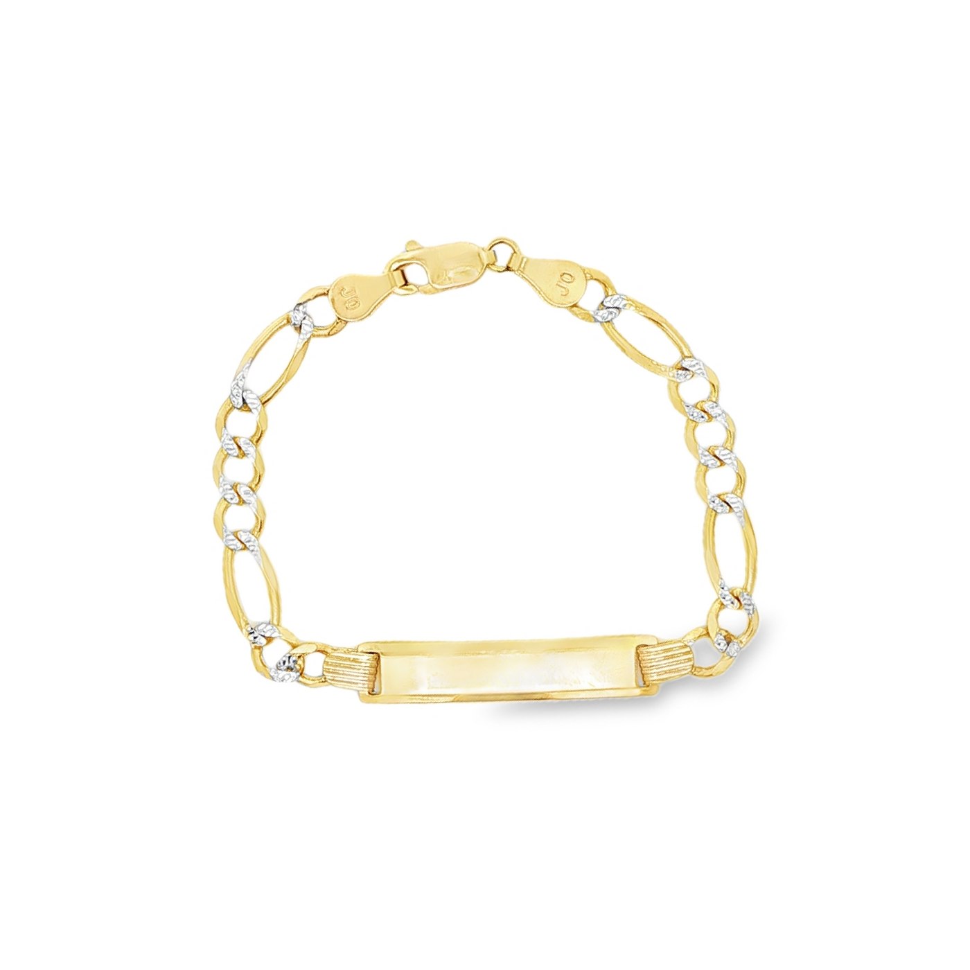 14 KARAT FIGARO BRACELET LENGTH 6 WEIGHT: 5.4G : I