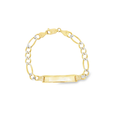 14 KARAT FIGARO BRACELET LENGTH 6 WEIGHT: 5.4G : I