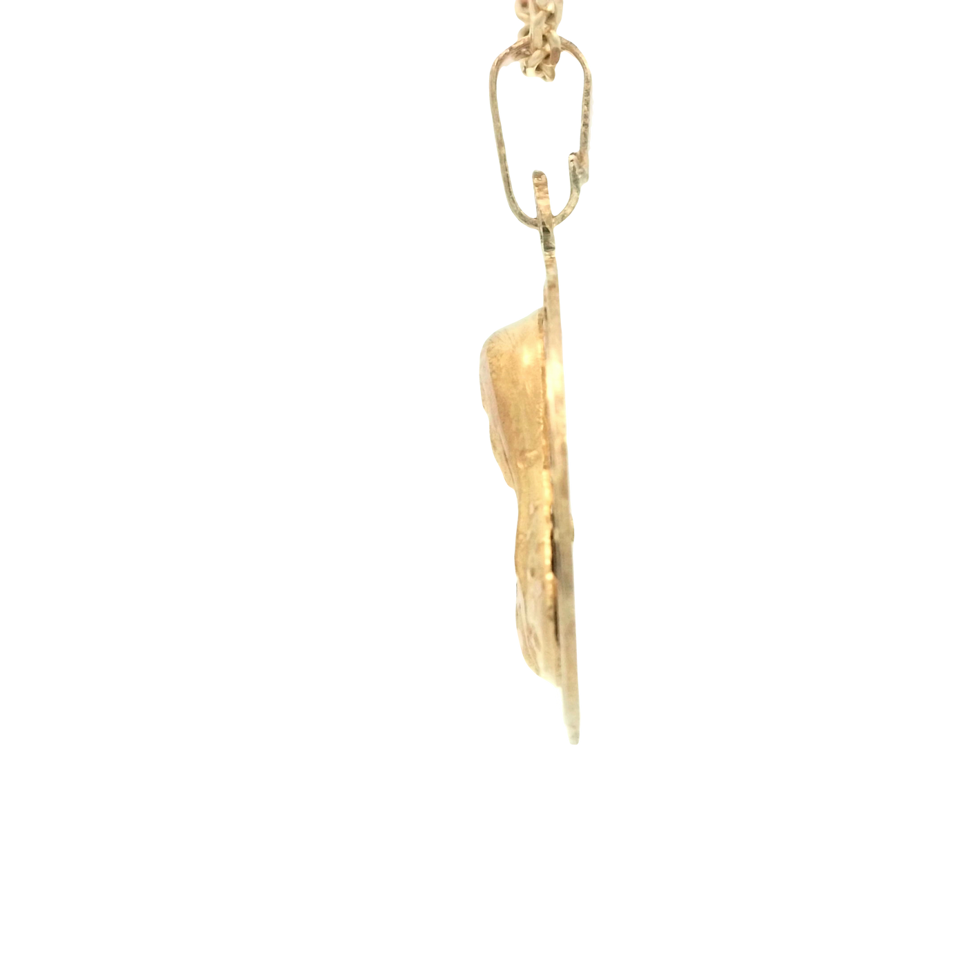 14K PENDENT  VIRGEN DC ROUND