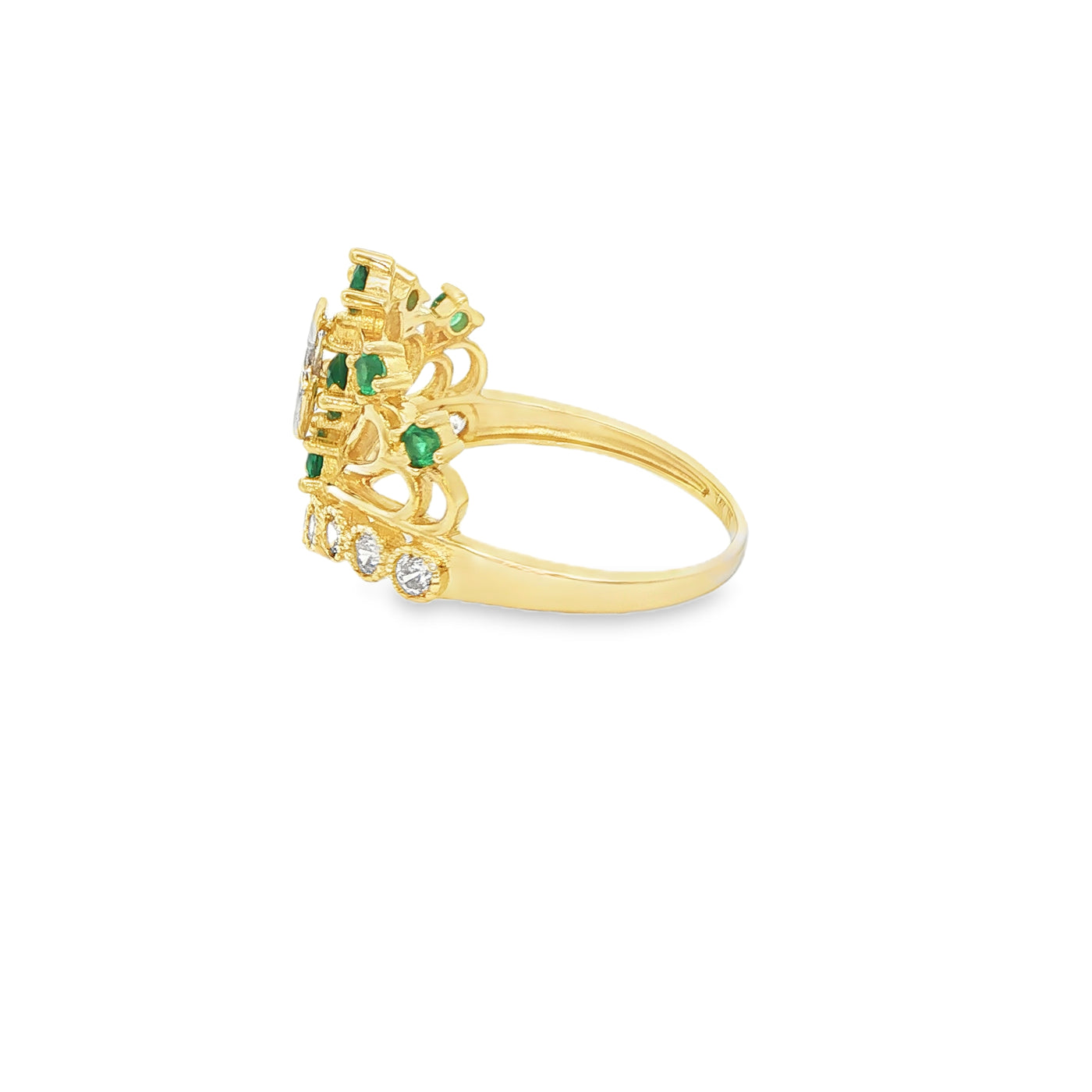 14 KARAT RING SIZE 7 WEIGHT: 3.1G : CZ QUINCE 15 G
